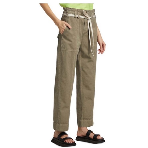 A.L.C. “Augusta” Belted Paperbag Cargo Pants • Dusty Olive • Size 4 • EUC! - Picture 2 of 9